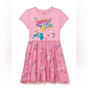 Nickelodeon Jojo Siwa Girls Short Sleeve Tulle Dress